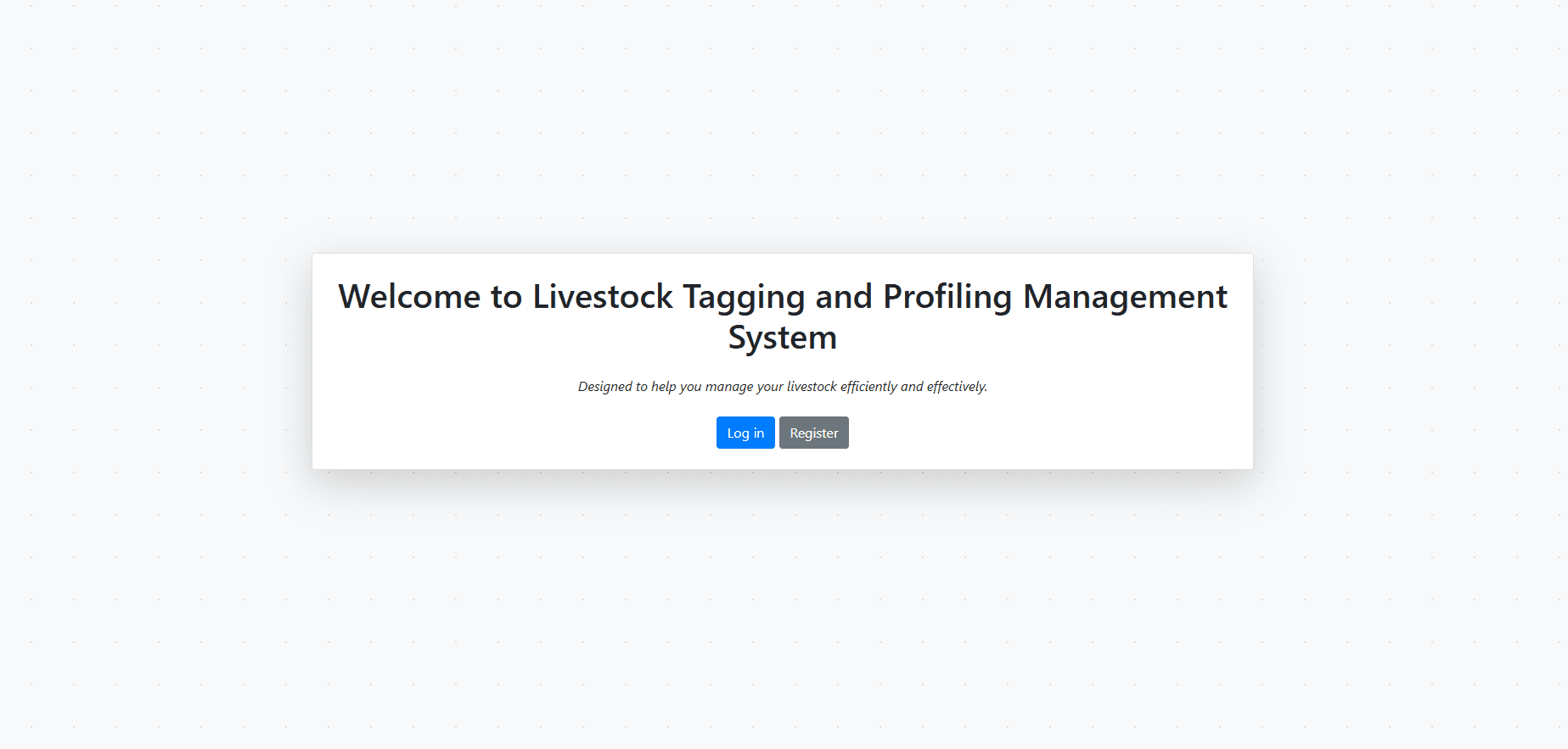 Livestock Tagging and Profiling Management System