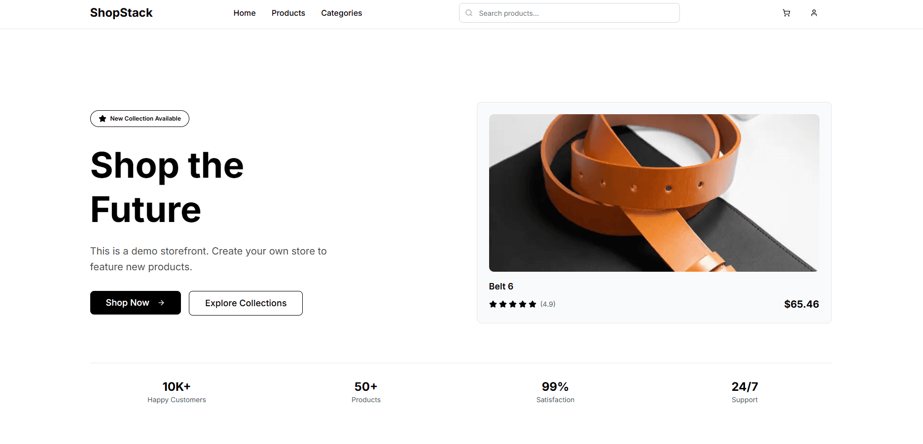 ShopStack - Fullstack E-Commerce Application